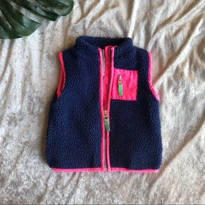 Carters blue and bright pink vest